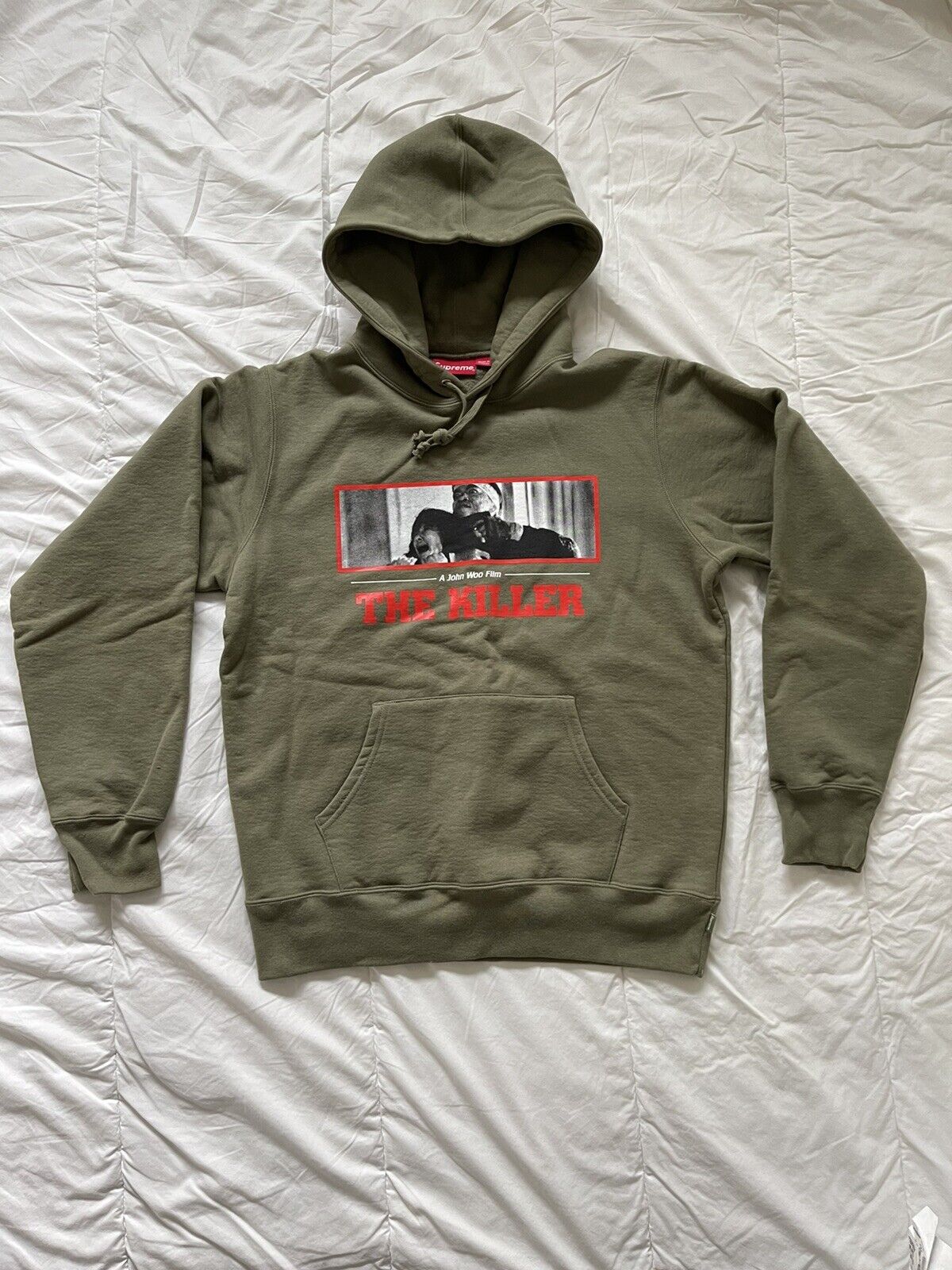 Supreme THE KILLER Hooded Sweatshirt Hoodie * Light Olive * MEDIUM * FW18