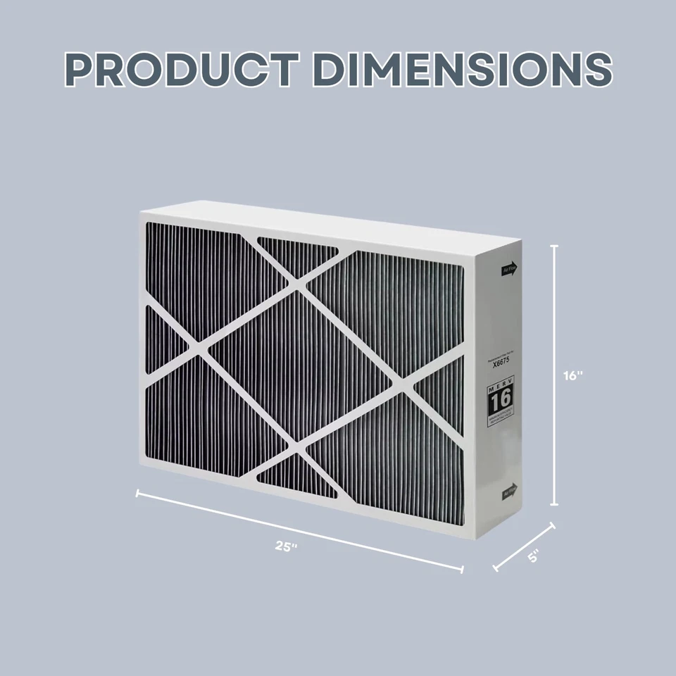 Filtro de aire de aire acondicionado/HVAC para horno Nispira MERV16 X6672 2PK Foto 3 de 4