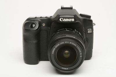Canon EOS 40D DSLR w/18-55 f3.5-5.6 II, 2X Batts, CF Card, Only