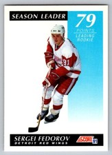 1991-92 Score Canadian - Season Leader #298 Sergei Fedorov
