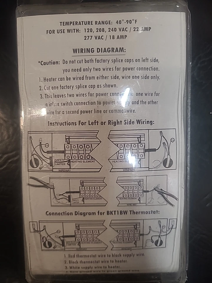 King BKT1BW Built-In Thermostat Kit for King Models K  CB Baseboards - Image 2 of 4