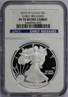 2010-W $1 American Silver Eagle Early Releases - NGC PF 70 ULTRA CAMEO