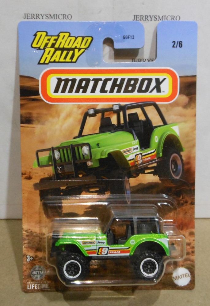 MATCHBOX OFF-ROAD RALLY SERIES  JEEP 4X4 IN GREEN 2/6