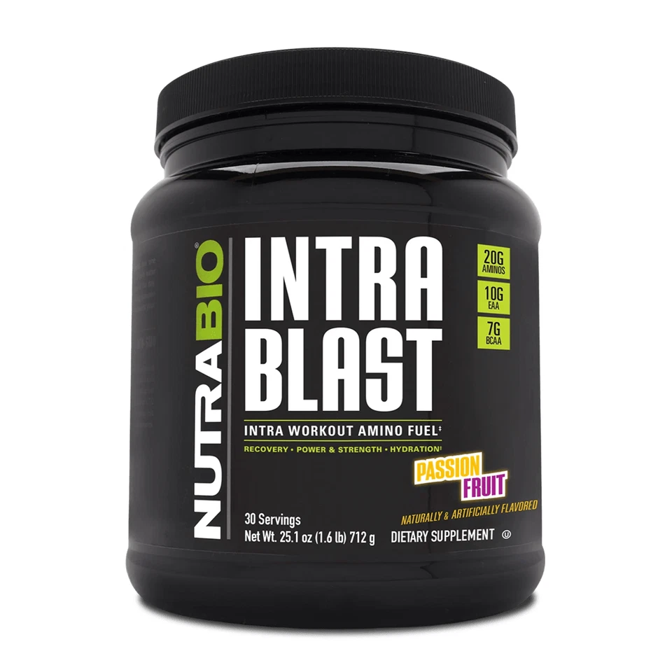 NutraBio Intra Blast Aminoácidos Intra-Entrenamiento, EAA, BCAA - Recuperación Muscular Foto 2 de 3