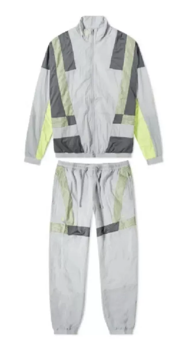 Nike Lab CLOT Track Suit Jacket Pants Woven Gray Green BQ5434