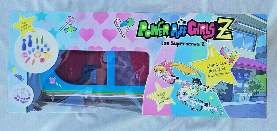 POWER PUFF GIRL Z DOLLS ICECREAM CARAVAN! ULTRA RARE IN BRAND NEW CONDITION! - Imagen 3 de 4