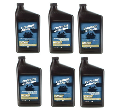 6 Johnson Evinrude HPF Pro Gearcase Lube Gear Oil 32oz Quart 778755 OMC B765724