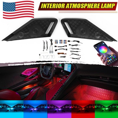 Front Door Speaker Tweeter Cover For Corvette C8 Ambient Lighting Decoration 19+