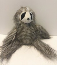 Hobby Lobby Sloth Plush Stuffed Animal 14 Inch Brown/Gray Long Hair Realistic