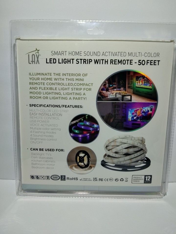 LAX led light strip with remote 50 feet eBay