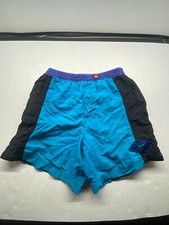 Men's Vintage Surf Odyssey Turquoise/Black Swim Trunks/Shorts SzM