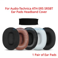 Replacement Ear Pads Headband Cover for Audio-Technica ATH-SR5 SR5BT Headphone