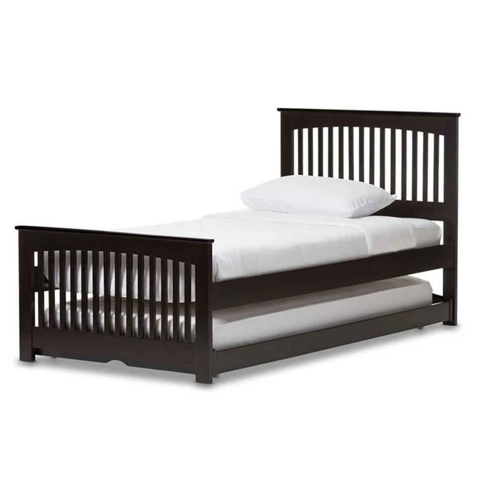 Hawthorne Collections Twin Platform Bed in Dark Brown - Изображение 2 из 4