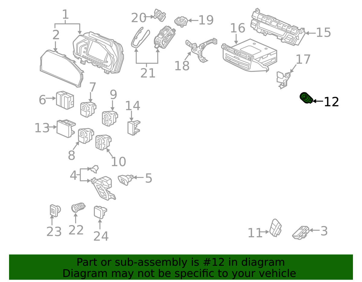 バッグ17 Genuine Honda Start Button 35881-TBA-A01 | eBay