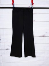 Express Womens Editor Dress Pants Size 6 Black Flat Front Mid-Rise Pockets