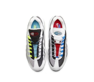 Nike Air Max 95 QS Greedy 2.0 Mismatched Sneakers Shoes 7 Grey