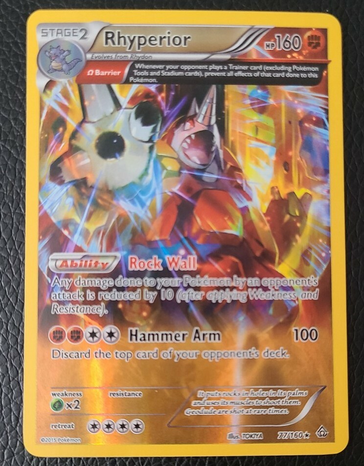Rhyperior 77/160- Full Art Holo Rare- Pokemon- XY Primal
