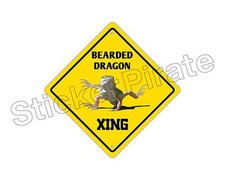  Aluminum Bearded Dragon Crossing Funny Metal Novelty Sign 12"x12"