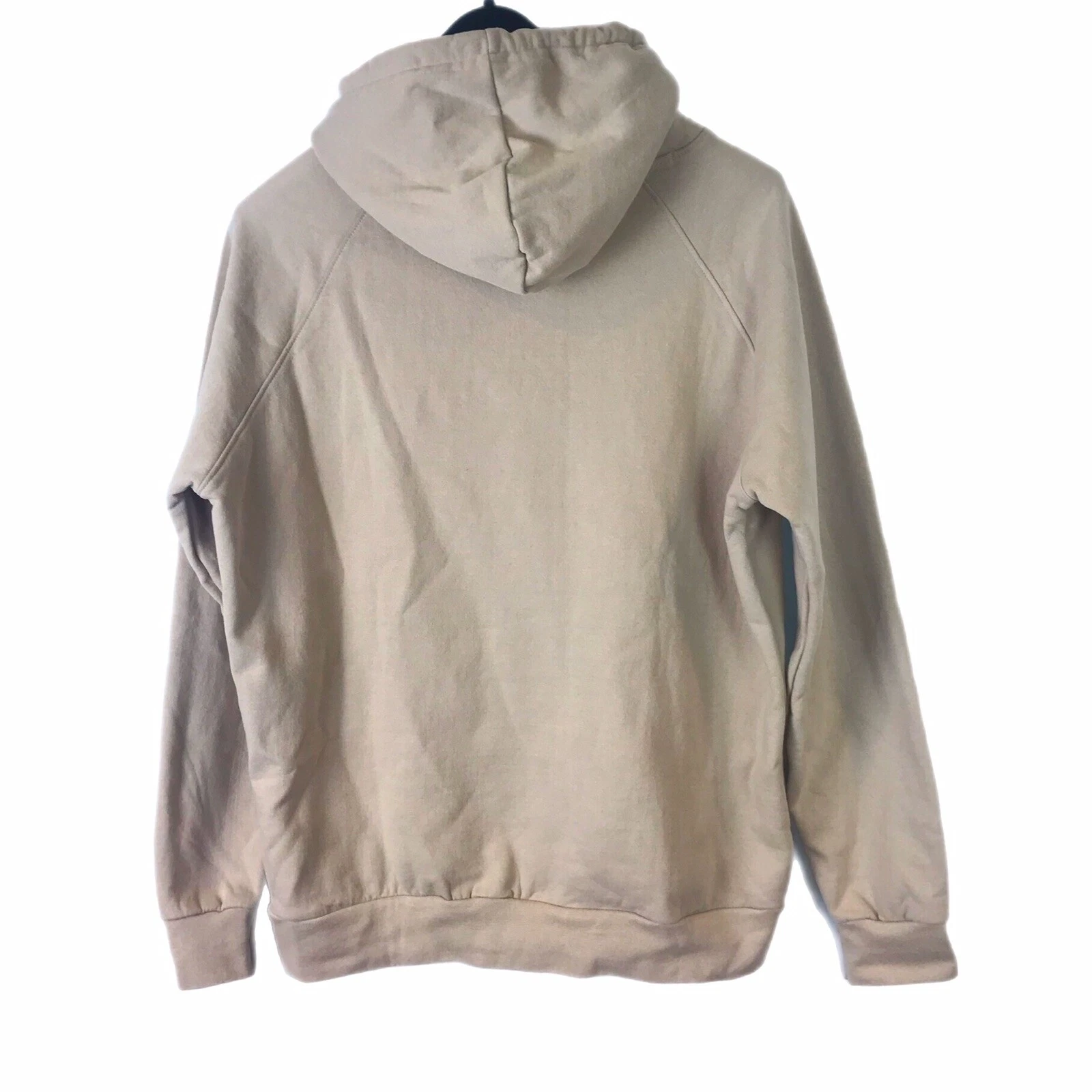 OFF WHITE Felpa con cappuccio donna panna I Love Barcelona Spain taglia M media