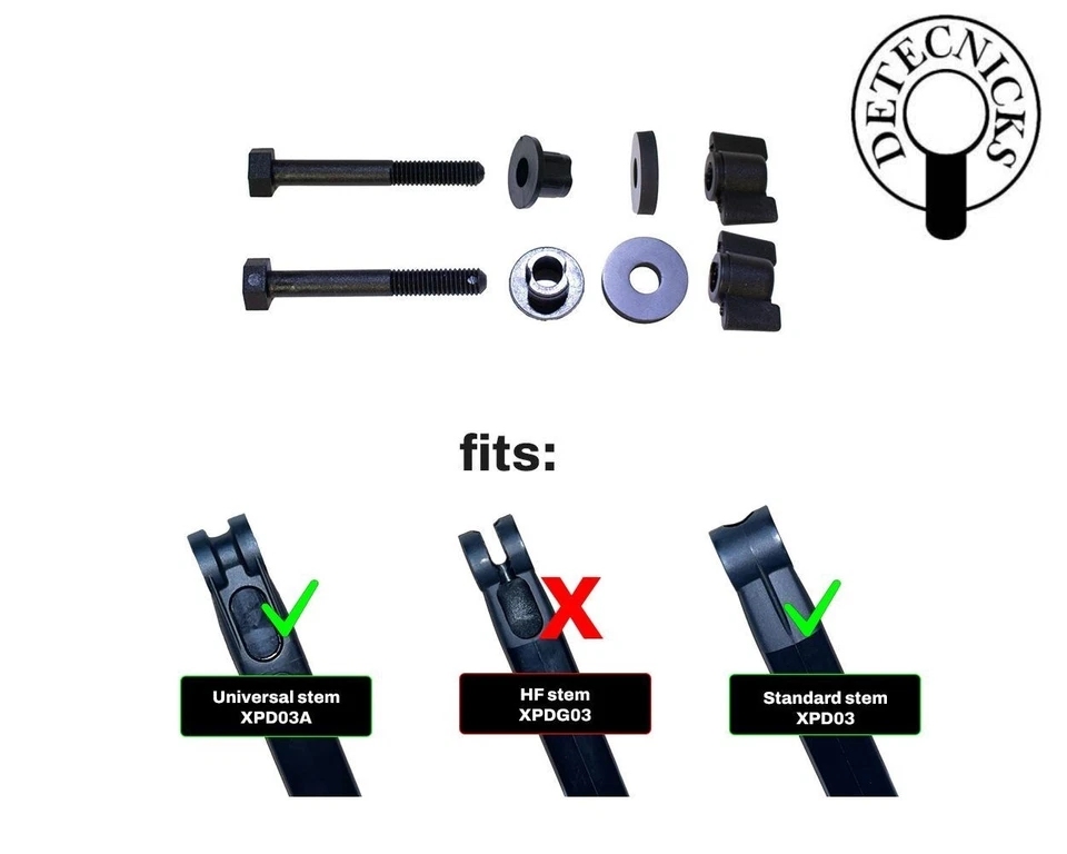 XP Nut , Bolt + Washer For XP Coil - (2 Sets) - DETECNICKS LTD