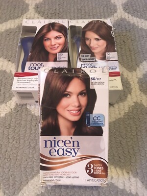 Clairol Nice n Easy Permanent Hair Color 5G Medium Golden Brown Bundle