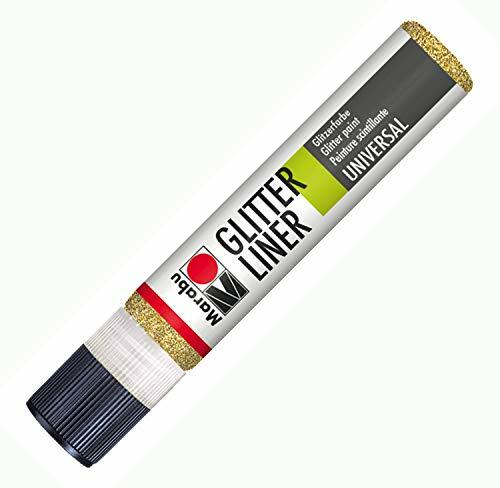 Marabu Glitzerfarbe Glitter-Liner, glitter-gold, 25 ml (s3F)