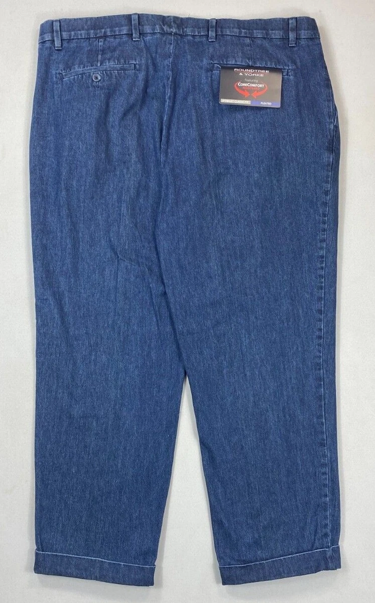 Roundtree and yorke pleated best sale jeans