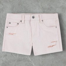 NWT Levi's sz 16 Reg Girls Girlfriend Shorts destructed Denim Pink Shorts vv88