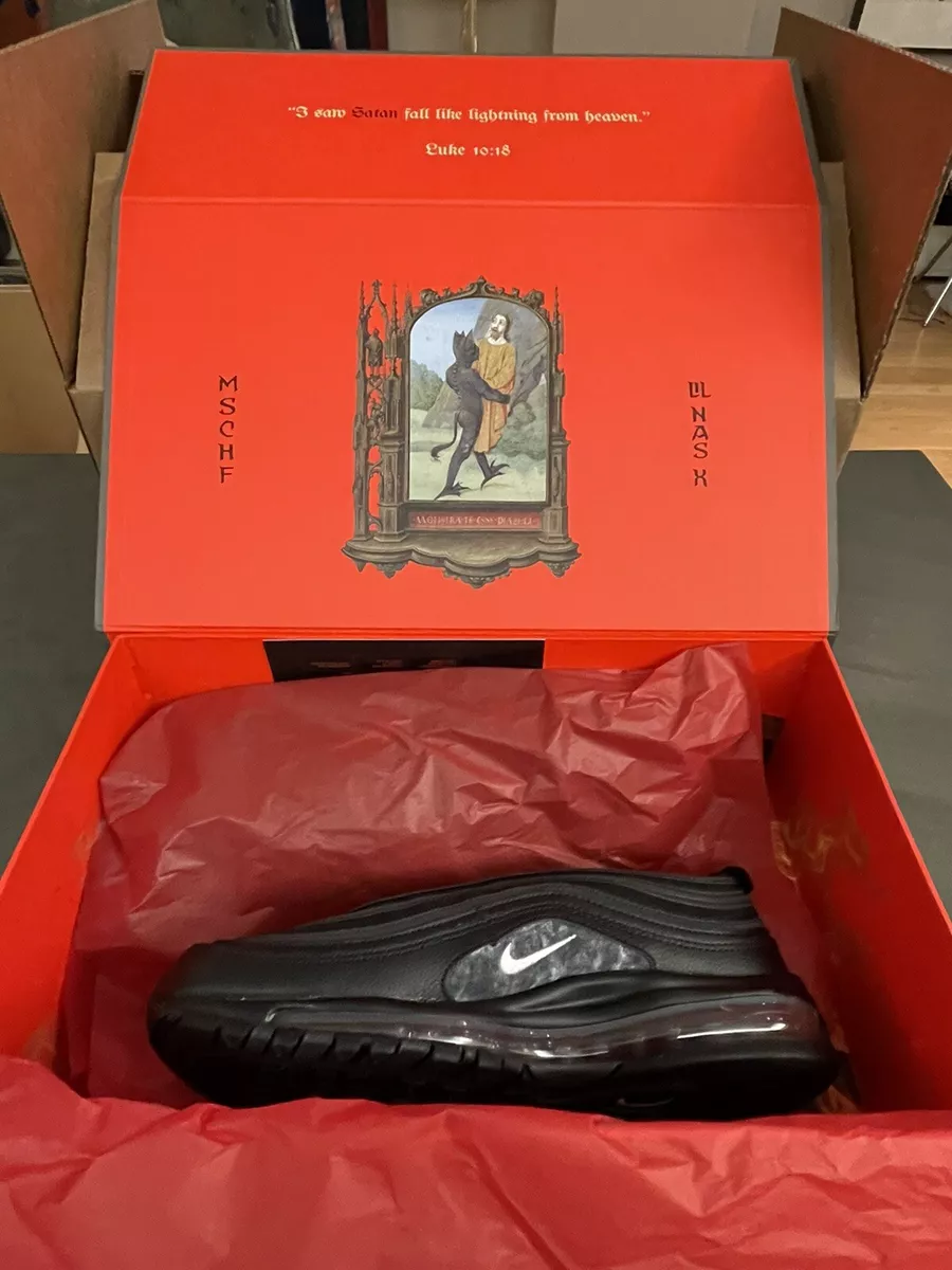 MSCHF X LIL NAS CUSTOM AIR MAX SATAN SHOES SIZE 9.5 #&#039;D | eBay