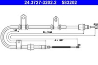 Ate Bremsseil Seilzug Feststellbremse 24.3727-3202.2 FüR Kia Sa Picanto 1 Lpg