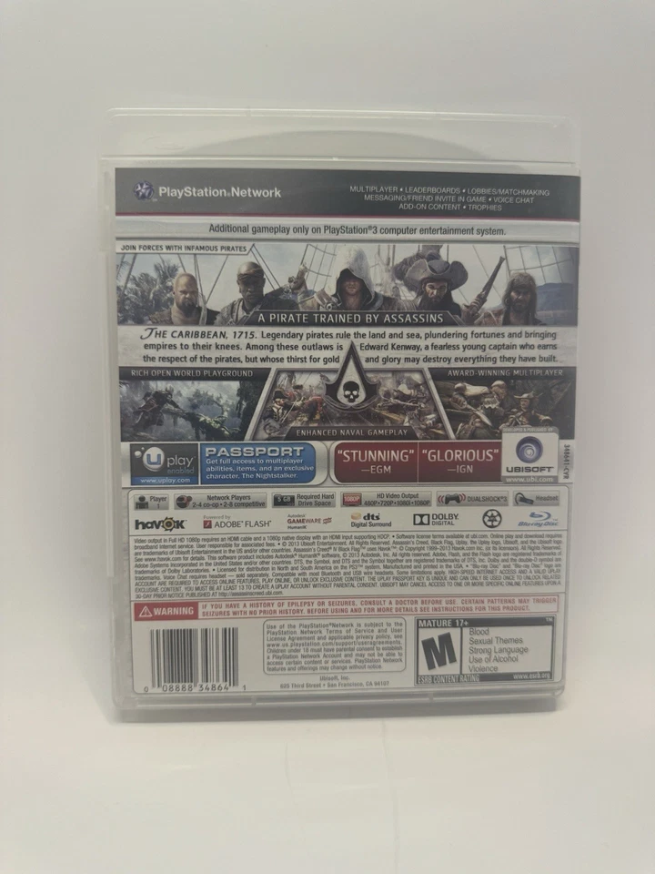 Assassin's Creed IV Black Flag Sony PlayStation 3 Complete in Box. Tested - Image 2 of 4