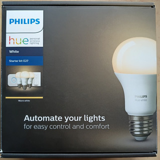 Philips HUE White Starter Kit mit 3 x E27 LED 1x HUE Bridge 2.1 1x Dimmschalter
