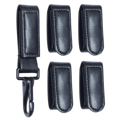 TAFTACFR Black Plain Duty Belt Keeper with Double Snaps(Set of 4) +1 Keeper w...