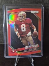 2025 Panini Prizm Black 49er Steve Young Red /299