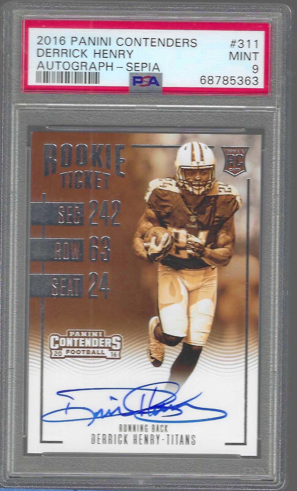 Derrick Henry Panini Contenders #311 Autograph