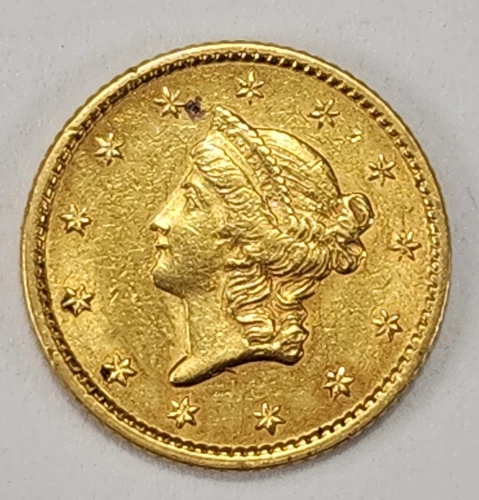 1853 Liberty Head Gold Dollar  XF/AU U.S. $1 Type 1 Coin