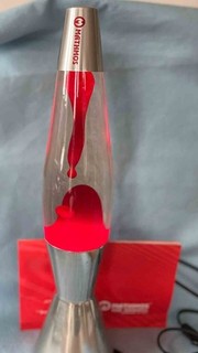 Mathmos Astro Baby Lava Lamp Clear / Red Wax Vintage with Original Box