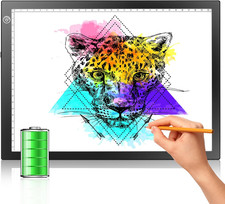 Rechargeable Tracing Light Box, Ultra-Thin Adjustable Battery Powered Artcraft L