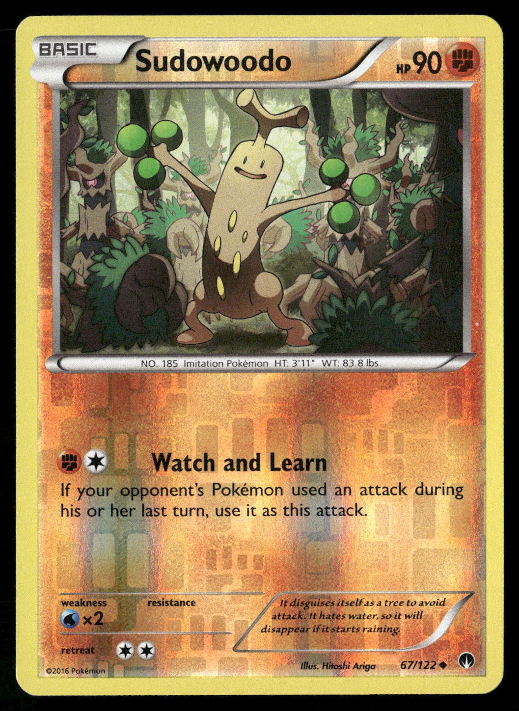 Sudowoodo 67/122 Uncommon BREAKpoint Pokemon Reverse Holo NM/M