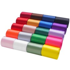 LIUYAXI 20 Colors 100 Yard Satin Ribbon Fabric Ribbon Assorted Ribbon Rolls, 2