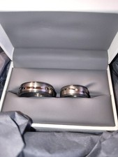 123traumringe Eheringe Titan/Carbon mit Brillant NEU + Box 51 und 66 Ringe 