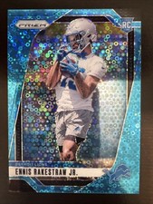 2024 Prizm Football Ennis Rakestraw Jr RC /99 Blue Disco Prizm Color Match Lions