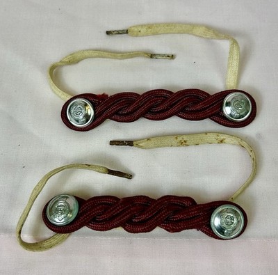 Vintage Orient Line Uniform Knöpfe & geflochtene Schulterklappen, passendes Paar, Versand