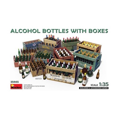 MiniArt Scenery & Accessories 1/35 Alcohol Bottles w/Boxes New