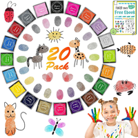 Fingerabdruck Stempelkissen Set FüR Kinder 6 Farben, Ungiftig, Waschbar, Diy, Ge