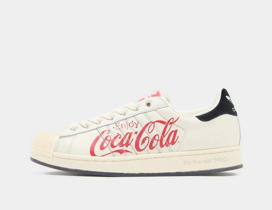 Adidas Originals x Coca-Cola Superstar II Shoes in Off White
