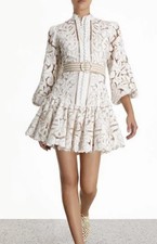 RARE Zimmermann Edie Button Down Short Dress Size 0 Aus 8 US 4 Embroidered