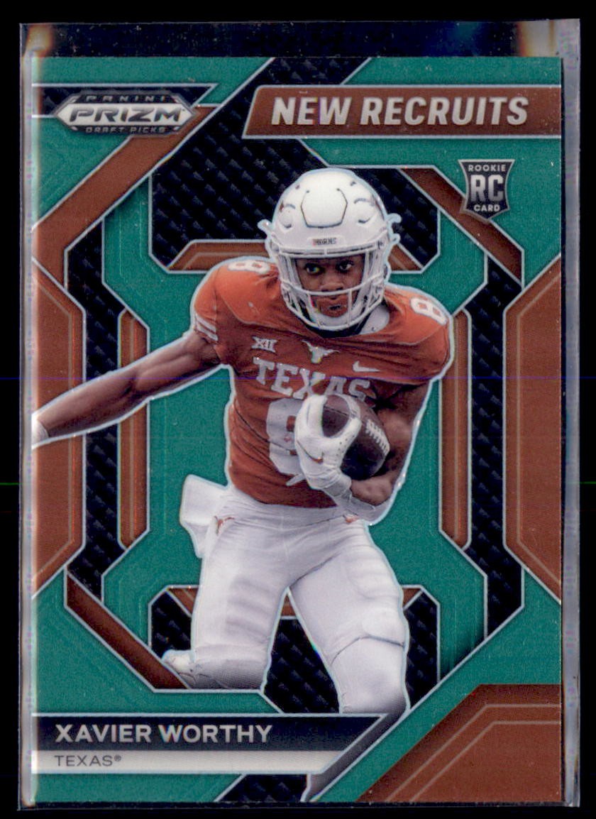 2024 Prizm Draft Picks New Recruits Xavier Worthy NR-XWY Green Prizm RC
