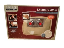 HoMedics SP-10H Shiatsu Massage Ultra Plush Pillow Deep Kneading Rotating Heat 