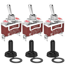 Waterproof Toggle Switch 12v Dc 30a On Off On 3 Way Spdt 12 Volt Heavy Duty Mari